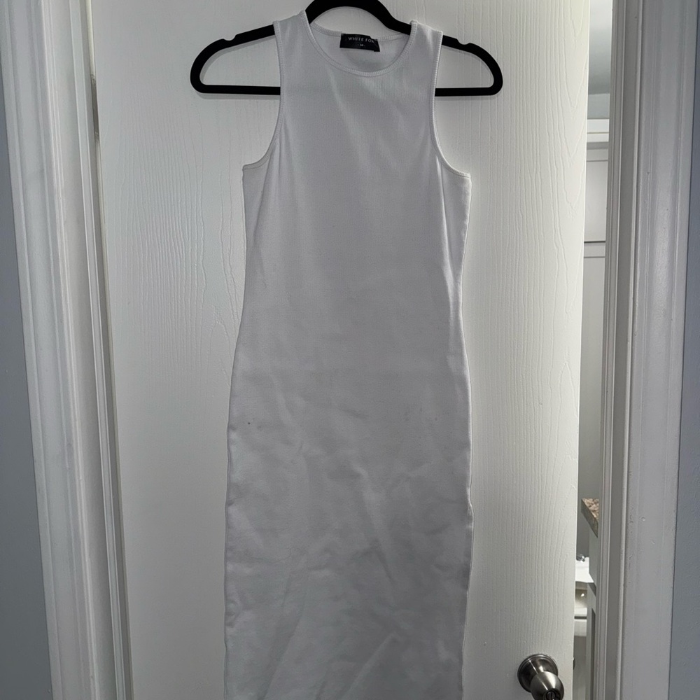 White Fox Boutique Classic White Midi Dress